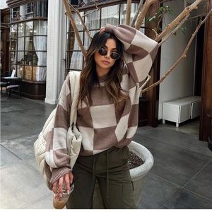Checkered sweater